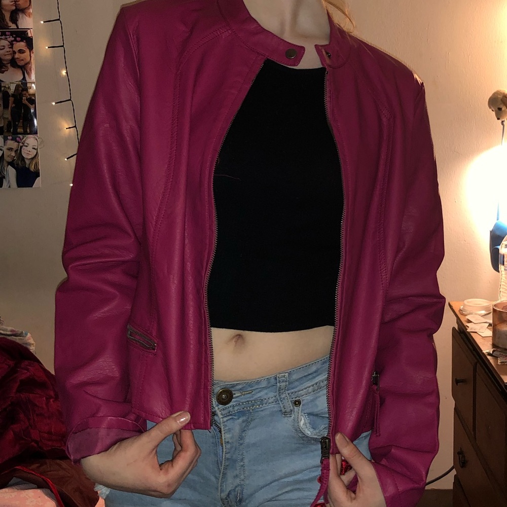 Dark pink jacket
